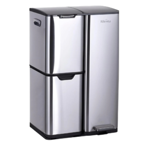 Lixeira de Reciclagem 60L com Pedal e Fecho Suave – 3 Compartimentos (ÚLTIMAS UNIDADES)