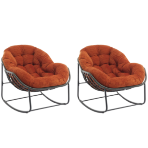 Duas Cadeiras de baloiço HOMEFUN para pátio externo