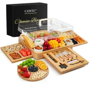LuxeServe™ – Tábua de Aperitivos com Tampa